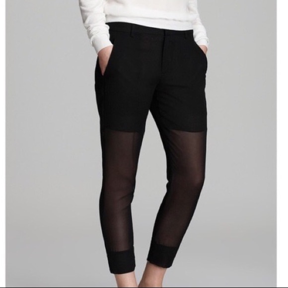 Vince black sheer pants size 10 - Picture 2 of 13